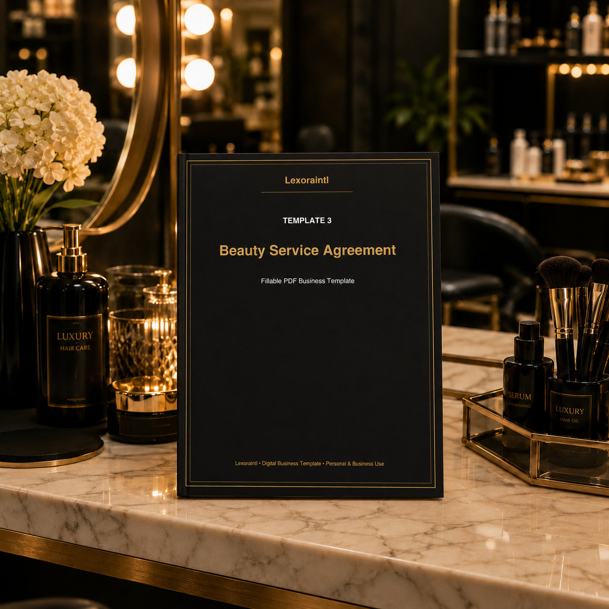 Beauty Service Agreement – Fillable PDF | Lexoraintl Salon Business Template