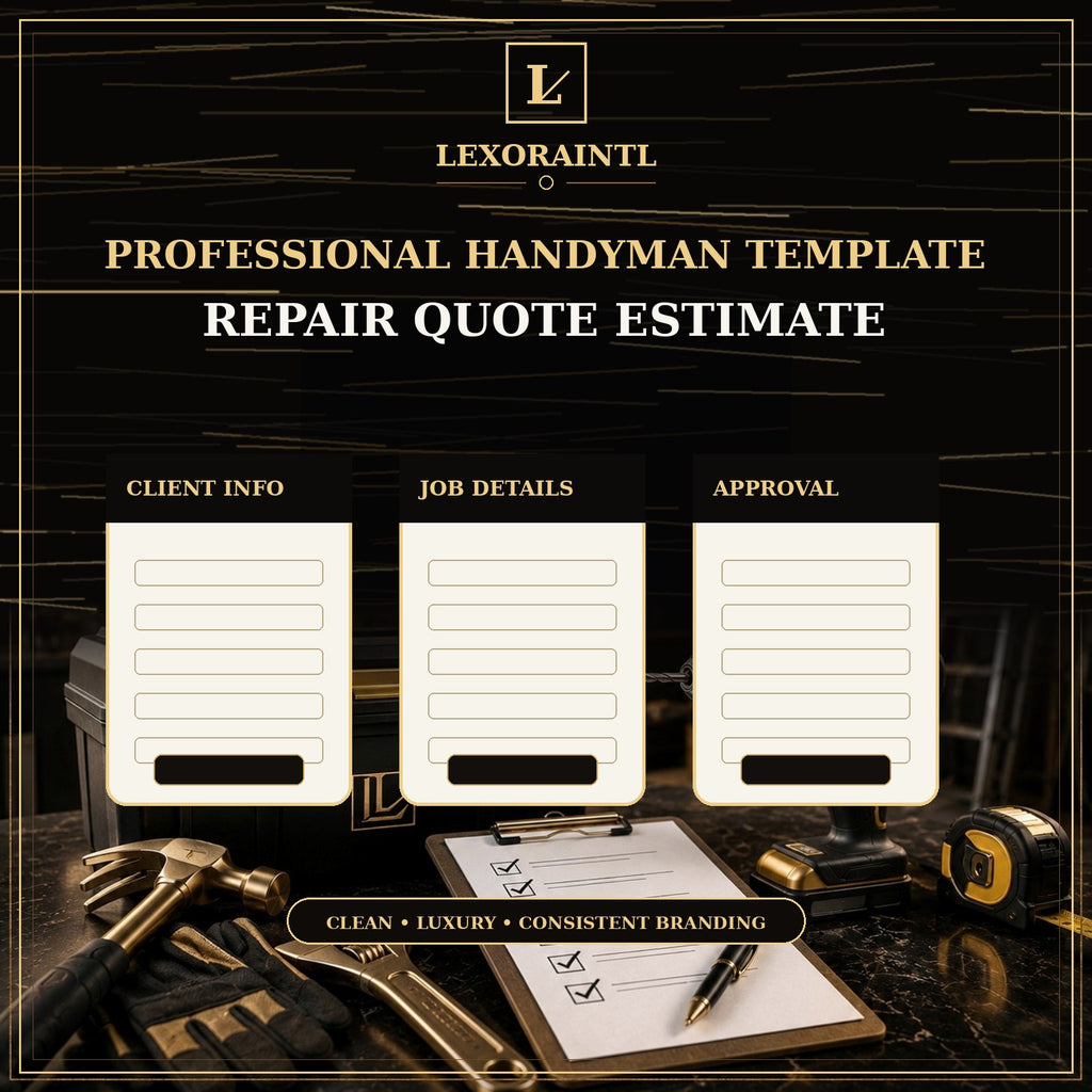 Repair Quote / Estimate Template — Fillable PDF