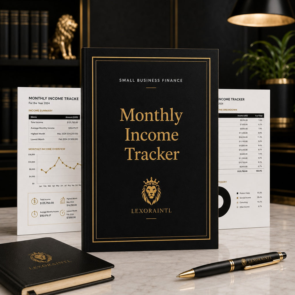 Monthly Income Tracker | Fillable Small Business Finance PDF