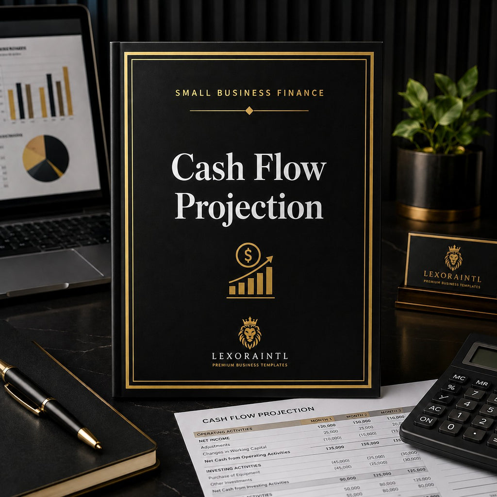 Cash Flow Projection Template | Fillable Small Business Finance PDF