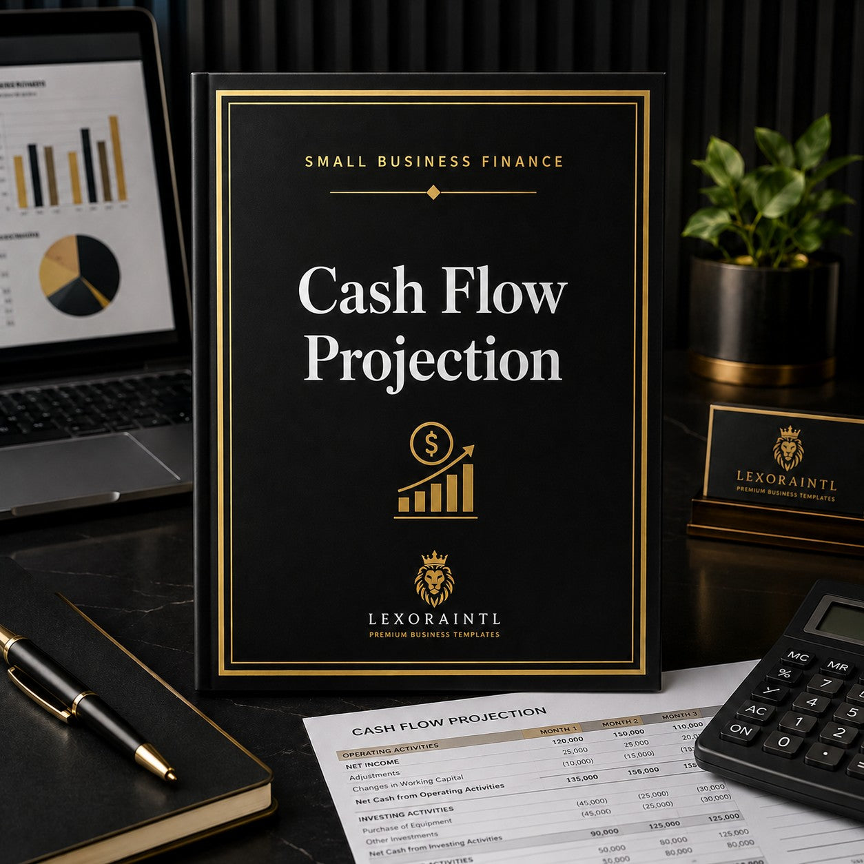 Cash Flow Projection Template | Fillable Small Business Finance PDF