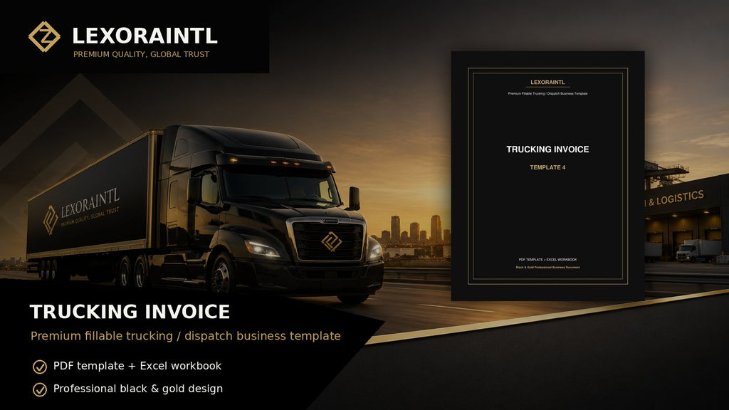 Trucking Invoice Template | Fillable PDF | Lexoraintl