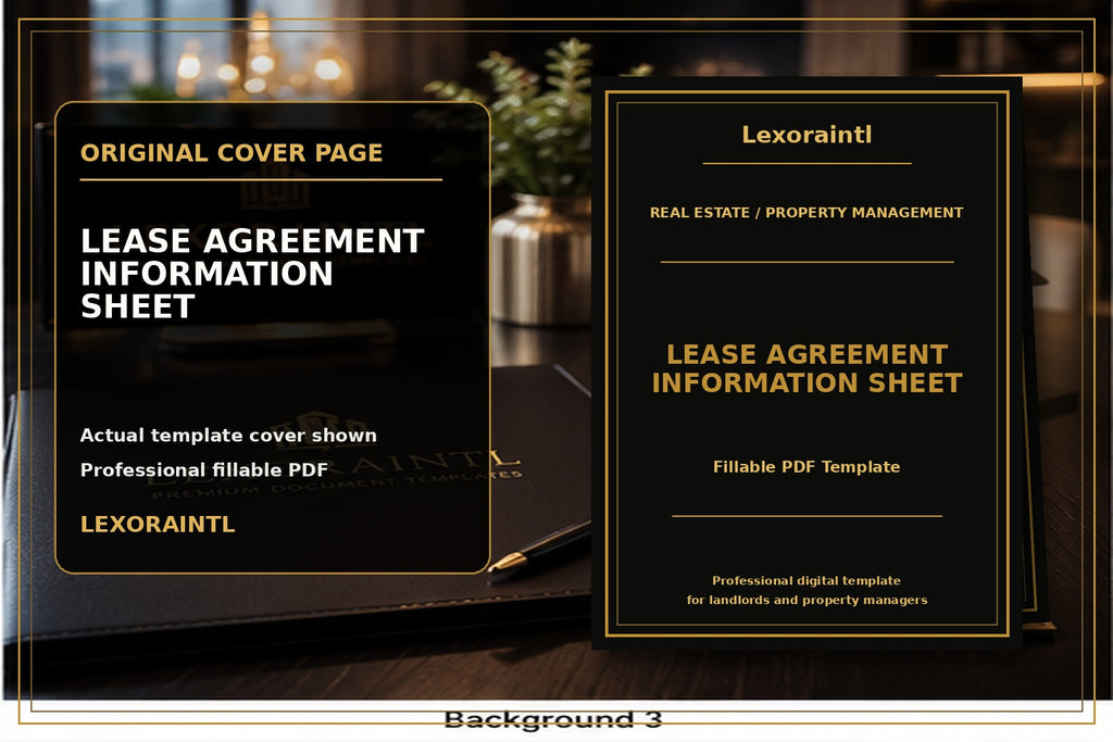 Lease Agreement Information Sheet Template | Fillable PDF for Landlords & Property Managers