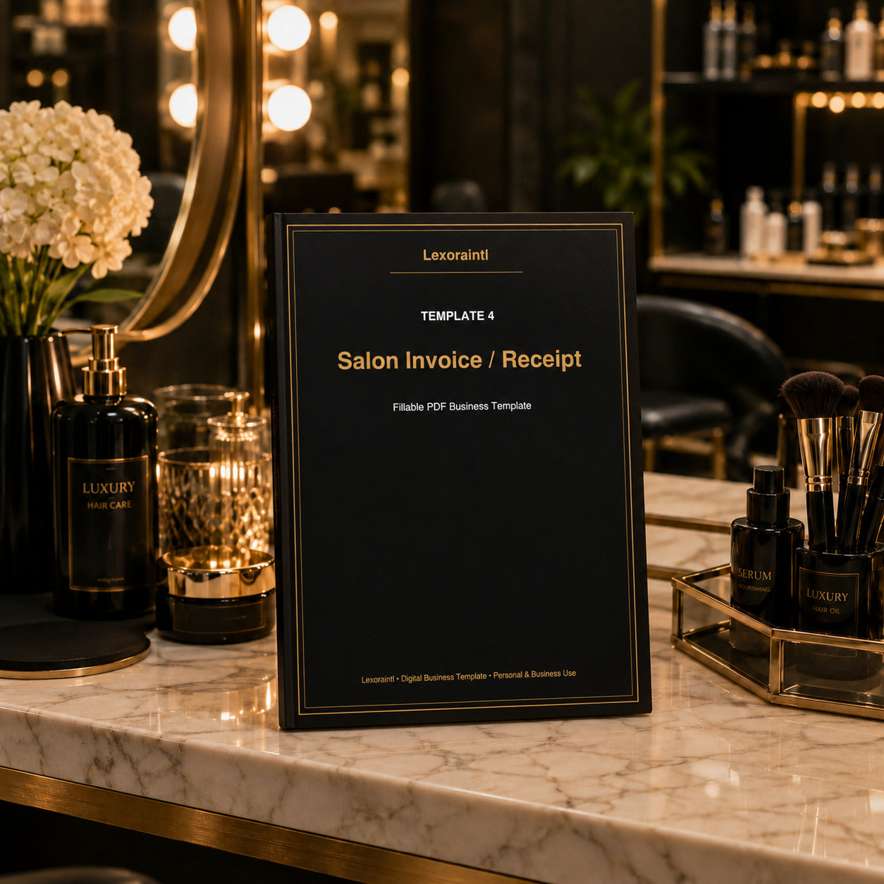 Salon Invoice / Receipt Template – Fillable PDF + Excel | Lexoraintl Salon Business Template