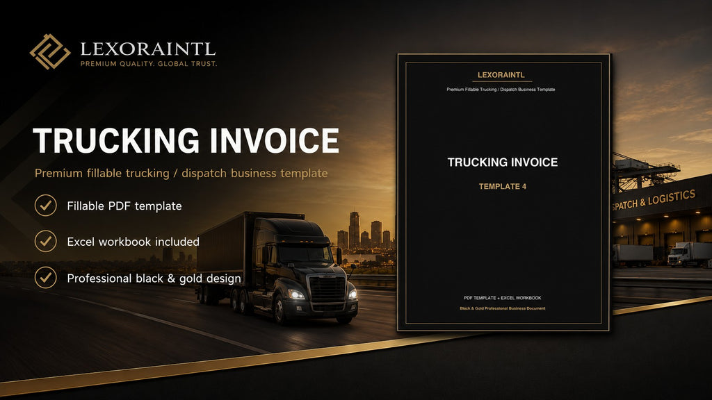 Trucking Invoice Template | Fillable PDF | Lexoraintl