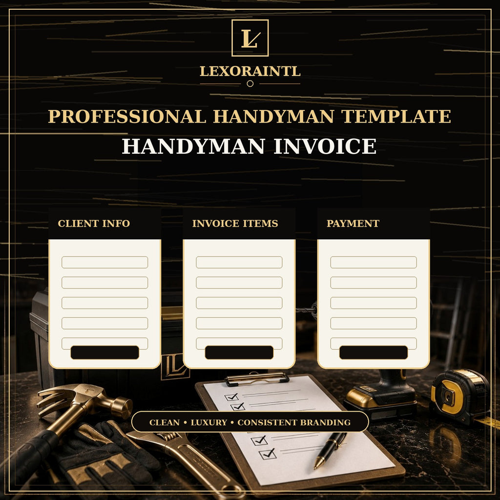 Handyman Invoice Template — Fillable PDF