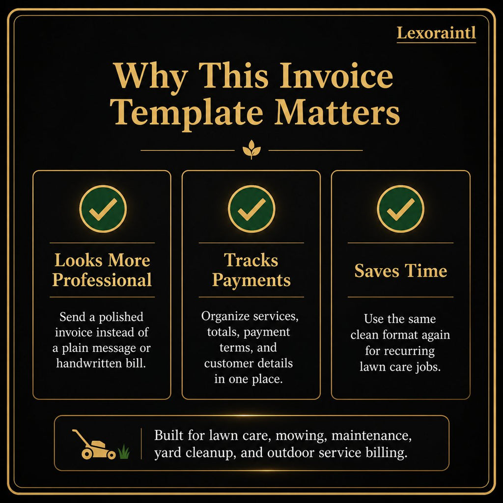 Lawn Care Invoice Template – Fillable PDF