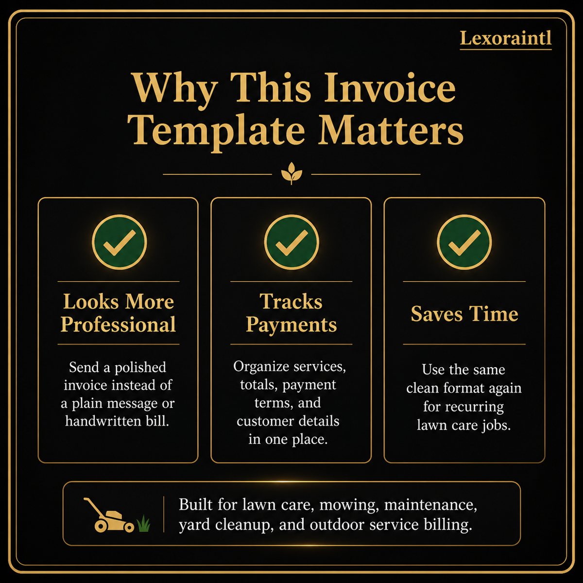 Lawn Care Invoice Template – Fillable PDF