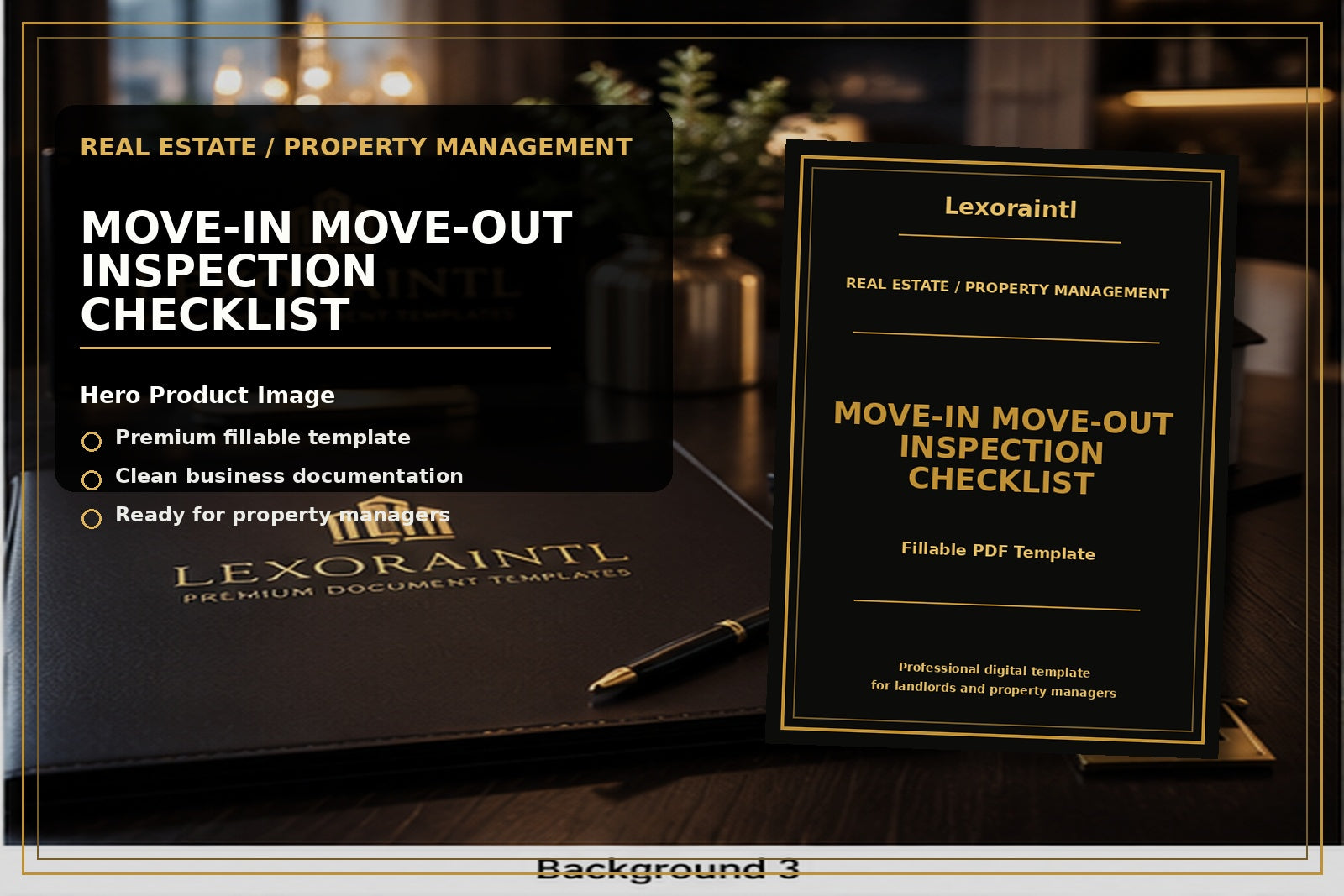 Move-In / Move-Out Inspection Checklist Template | Fillable PDF for Landlords & Property Managers