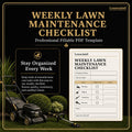 Weekly Lawn Maintenance Checklist Template – Fillable PDF