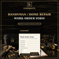 Handyman Work Order Form Template — Fillable PDF