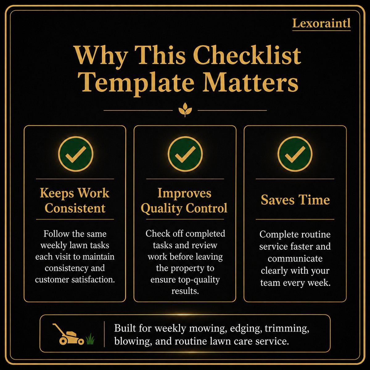 Weekly Lawn Maintenance Checklist Template – Fillable PDF