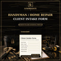Handyman Client Intake Form Template — Fillable PDF