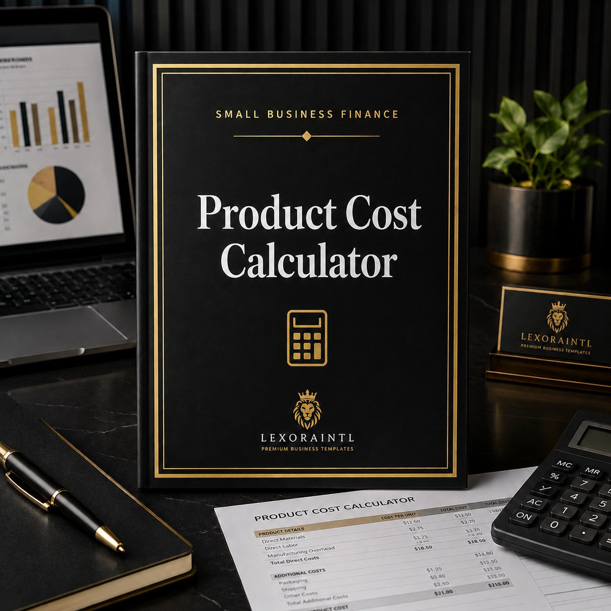 Product Cost Calculator Template | Fillable Small Business Finance PDF