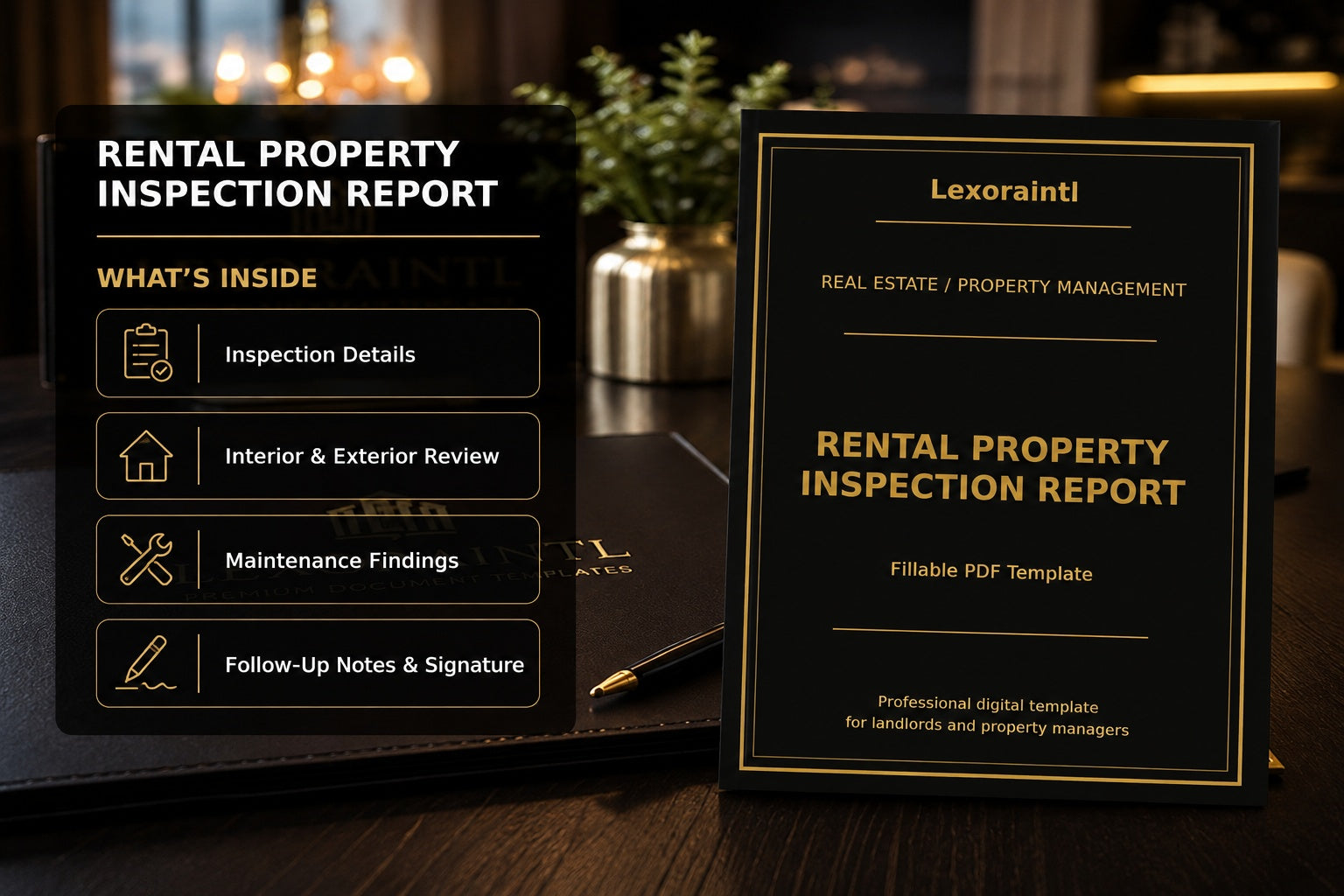 Rental Property Inspection Report Template | Fillable PDF for Landlords & Property Managers