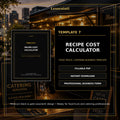 Recipe Cost Calculator Template — Fillable PDF + Excel