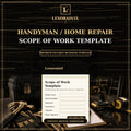 Handyman Scope of Work Template — Fillable PDF