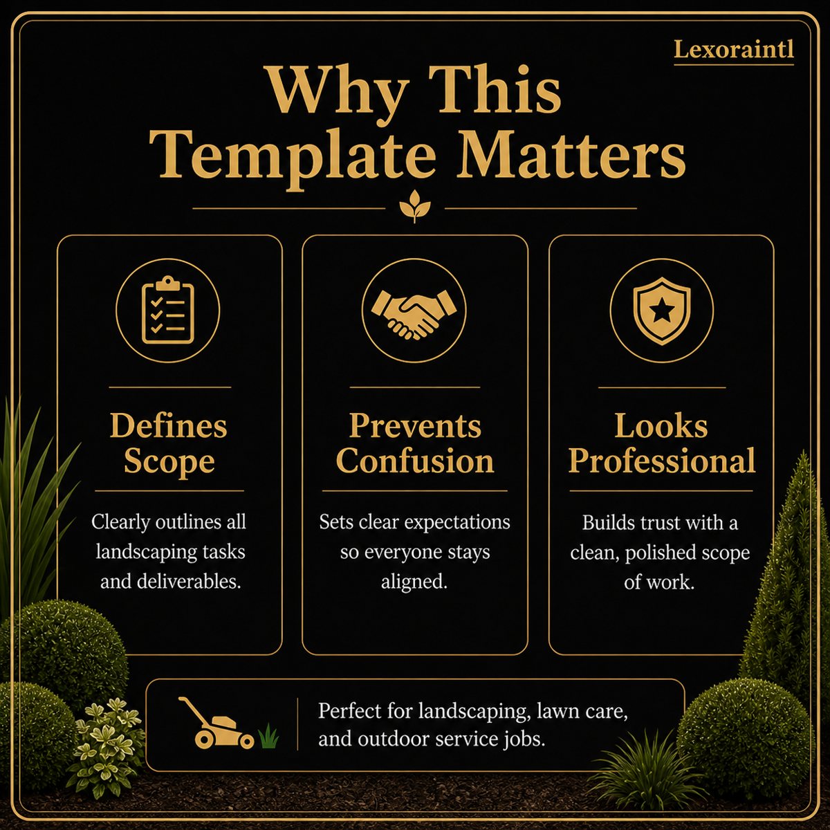 Landscaping Scope of Work Template – Fillable PDF