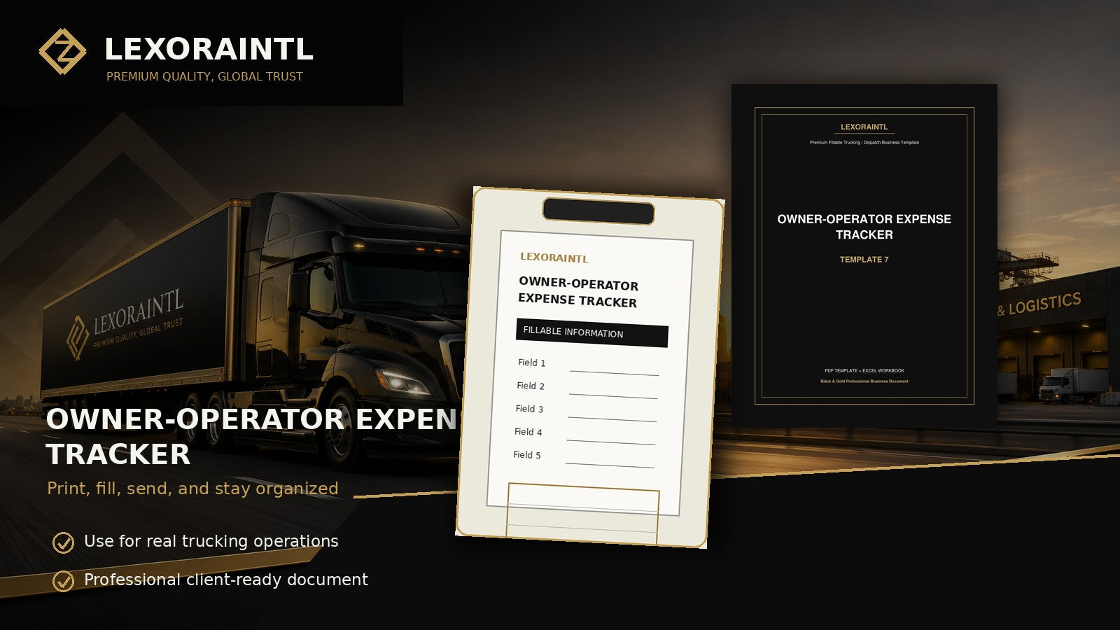Owner-Operator Expense Tracker Template | Fillable PDF | Lexoraintl