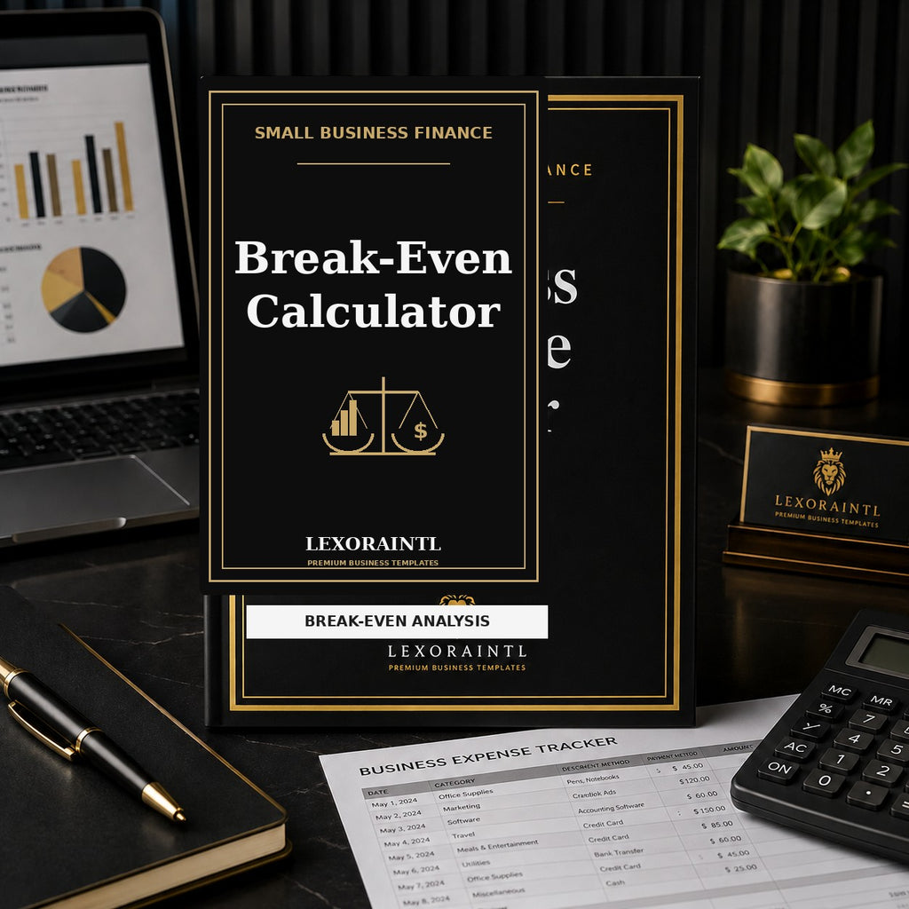Break-Even Calculator Template | Fillable Small Business Finance PDF