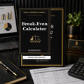 Break-Even Calculator Template | Fillable Small Business Finance PDF