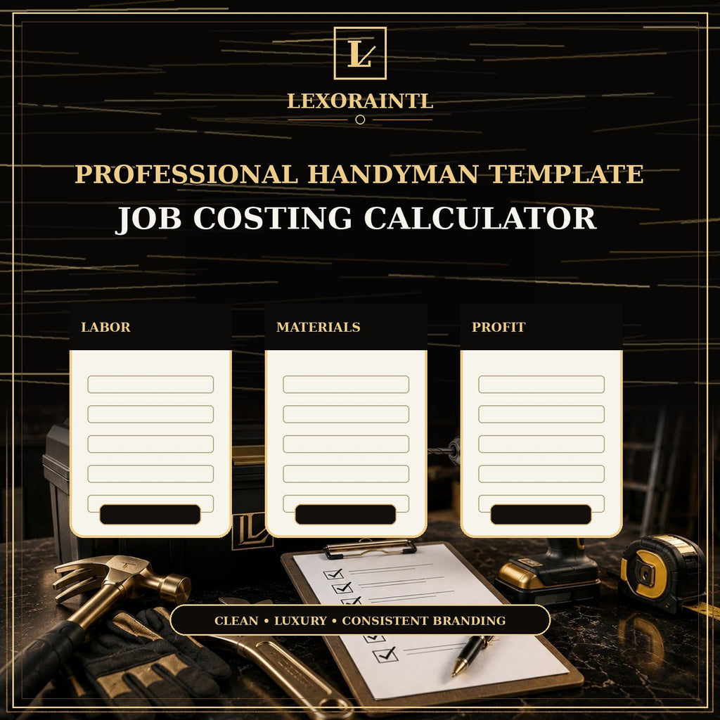 Handyman Job Costing Calculator — Excel + PDF