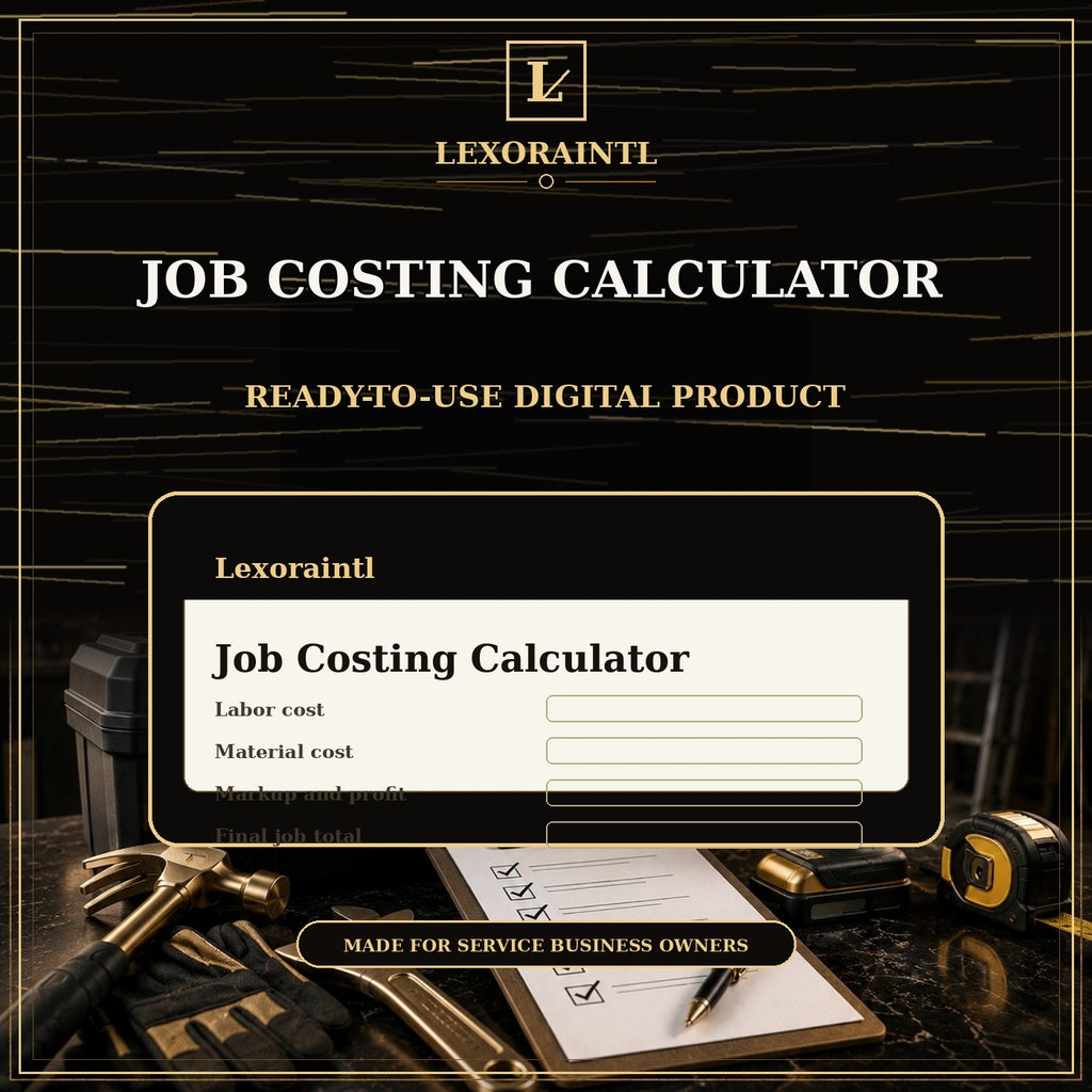 Handyman Job Costing Calculator — Excel + PDF