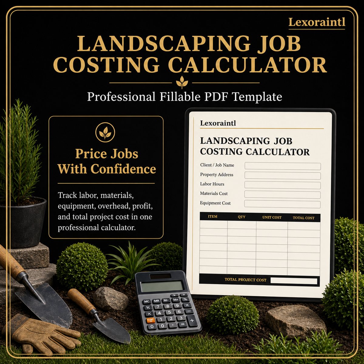 Landscaping Job Costing Calculator – Excel & PDF Template