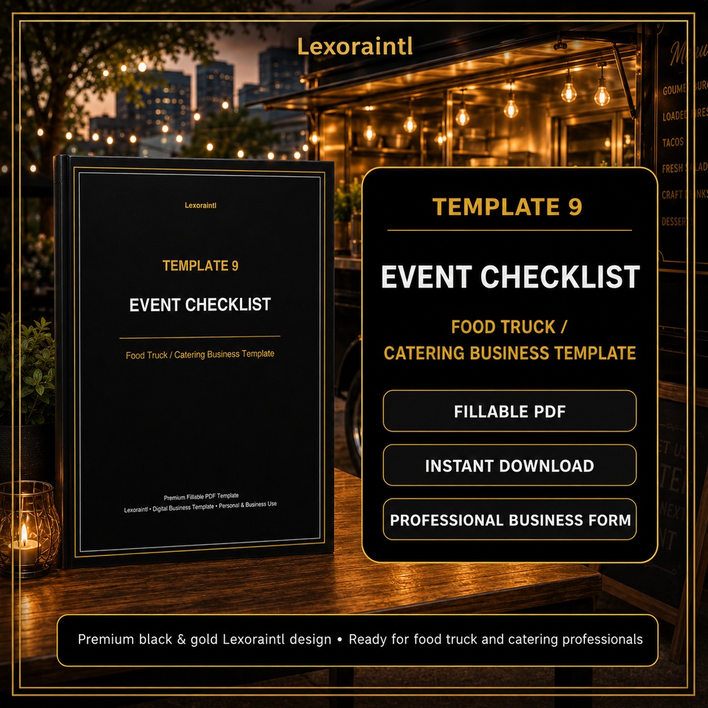 Event Checklist Template — Fillable PDF