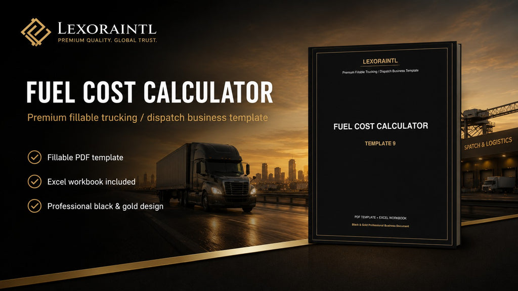Fuel Cost Calculator Template | Fillable PDF | Lexoraintl