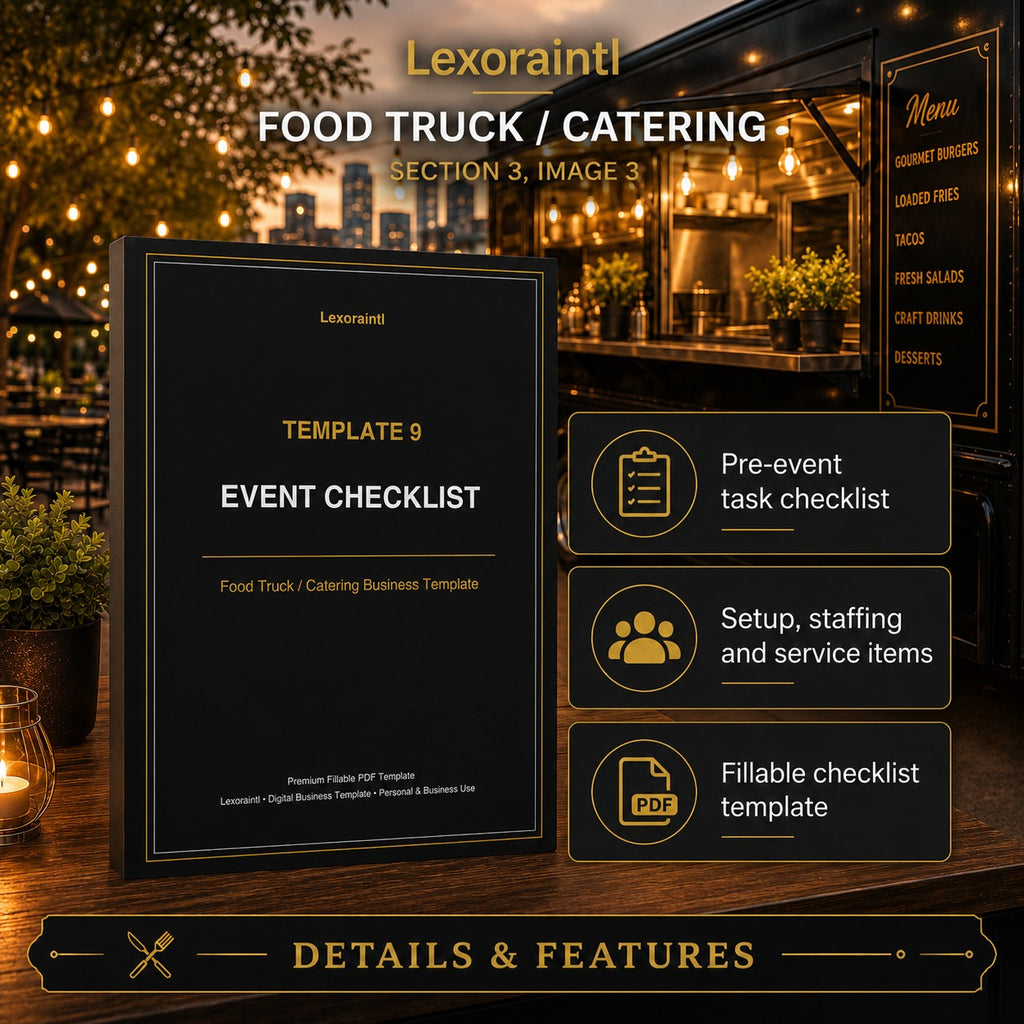 Event Checklist Template — Fillable PDF