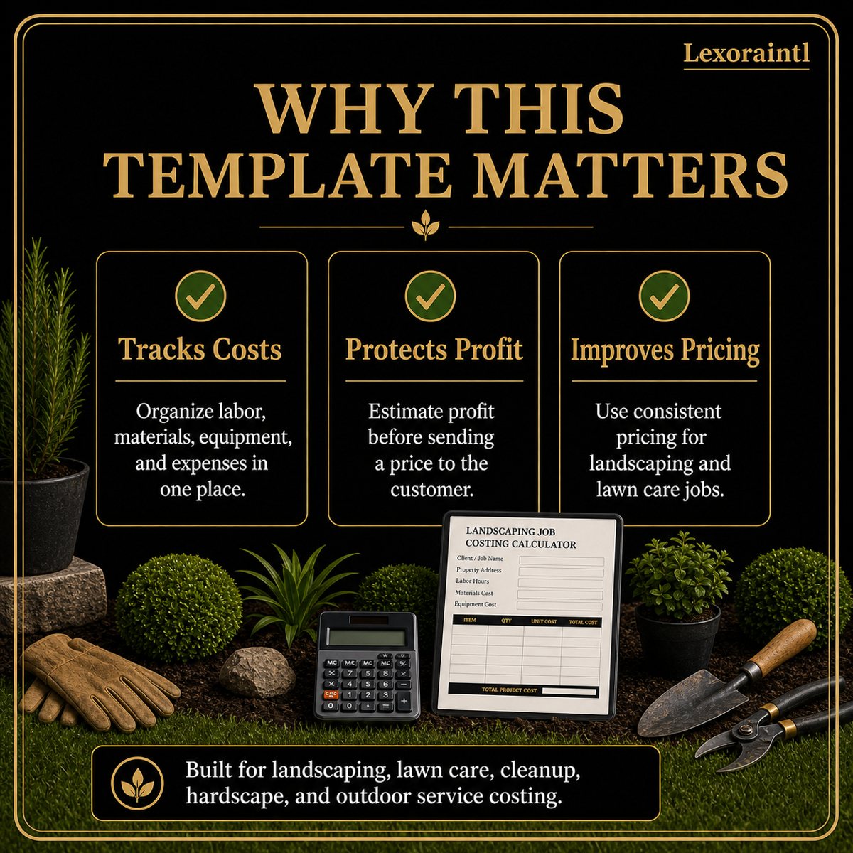 Landscaping Job Costing Calculator – Excel & PDF Template