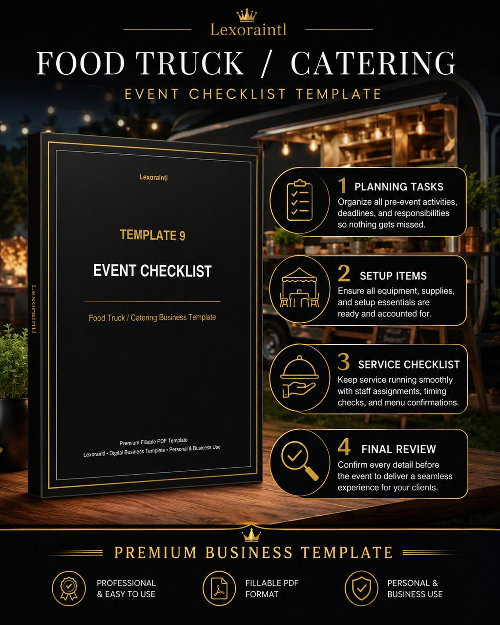 Event Checklist Template — Fillable PDF