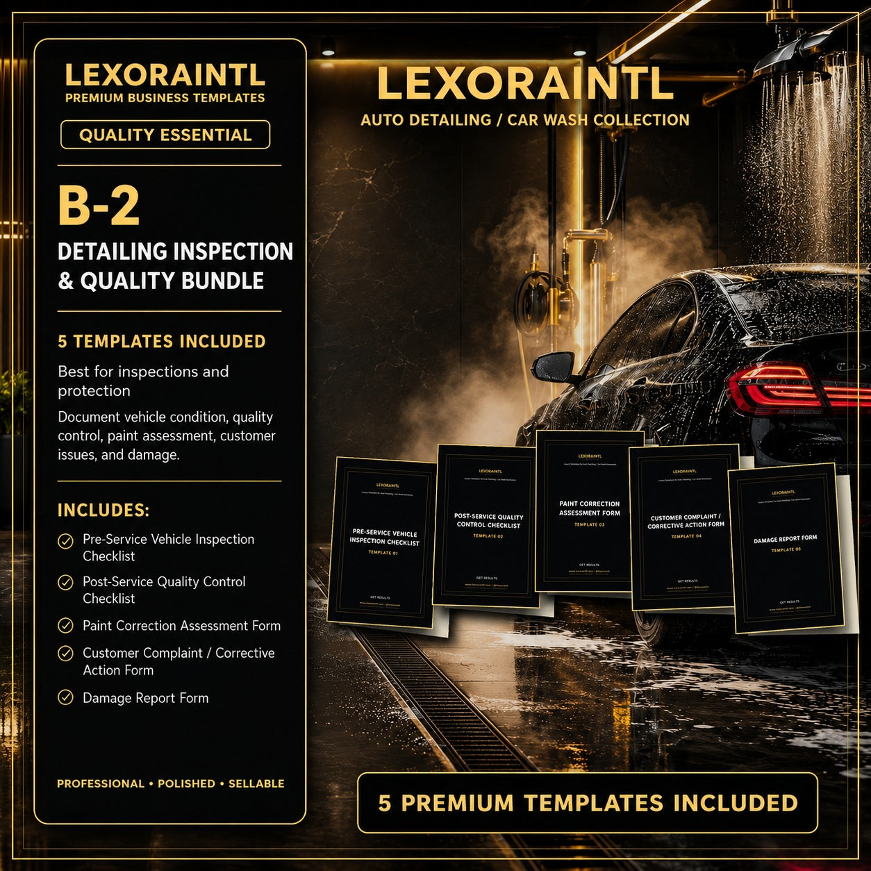 Detailing Inspection & Quality Bundle – Fillable PDF Templates