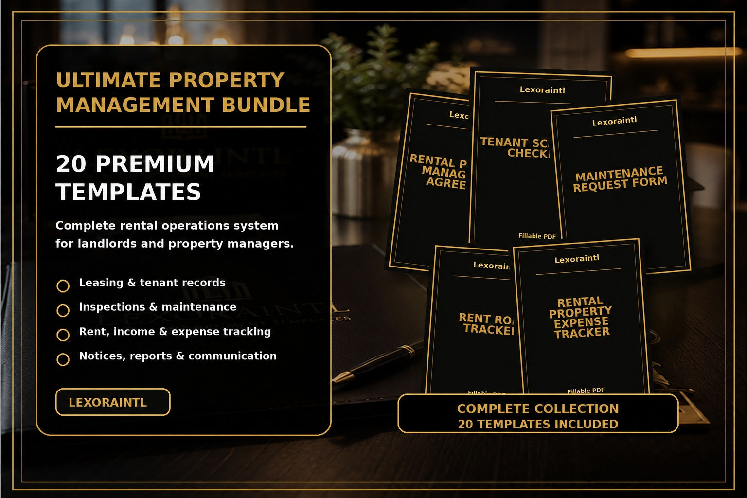 Ultimate Property Management Bundle | 20 Real Estate Templates for Landlords, Airbnb Hosts & Property Managers