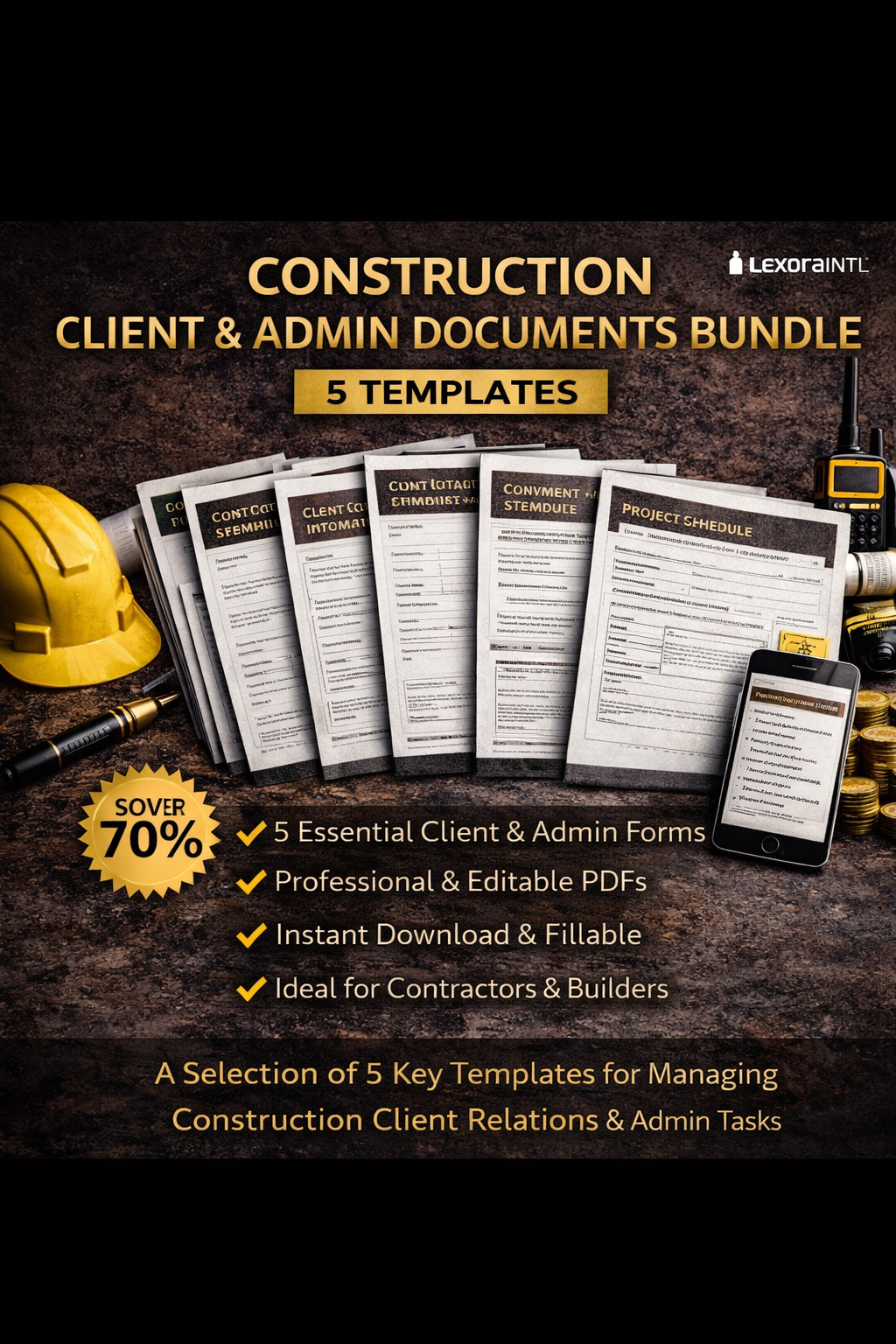 Construction Client & Admin Documents Bundle (5 Templates)