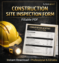 Construction Site Inspection Form – Fillable PDF