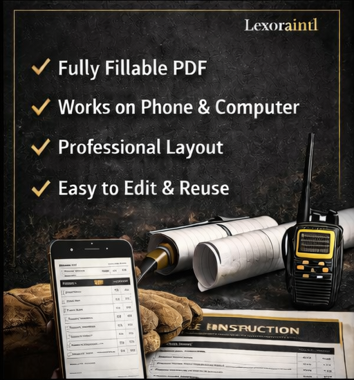 Construction Site Inspection Form – Fillable PDF