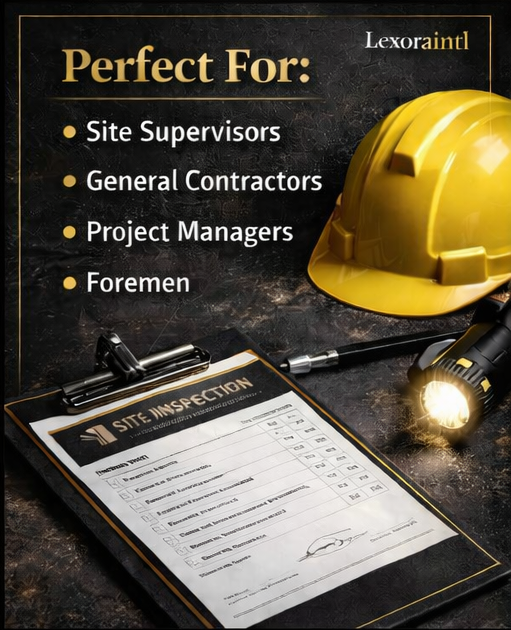 Construction Site Inspection Form – Fillable PDF