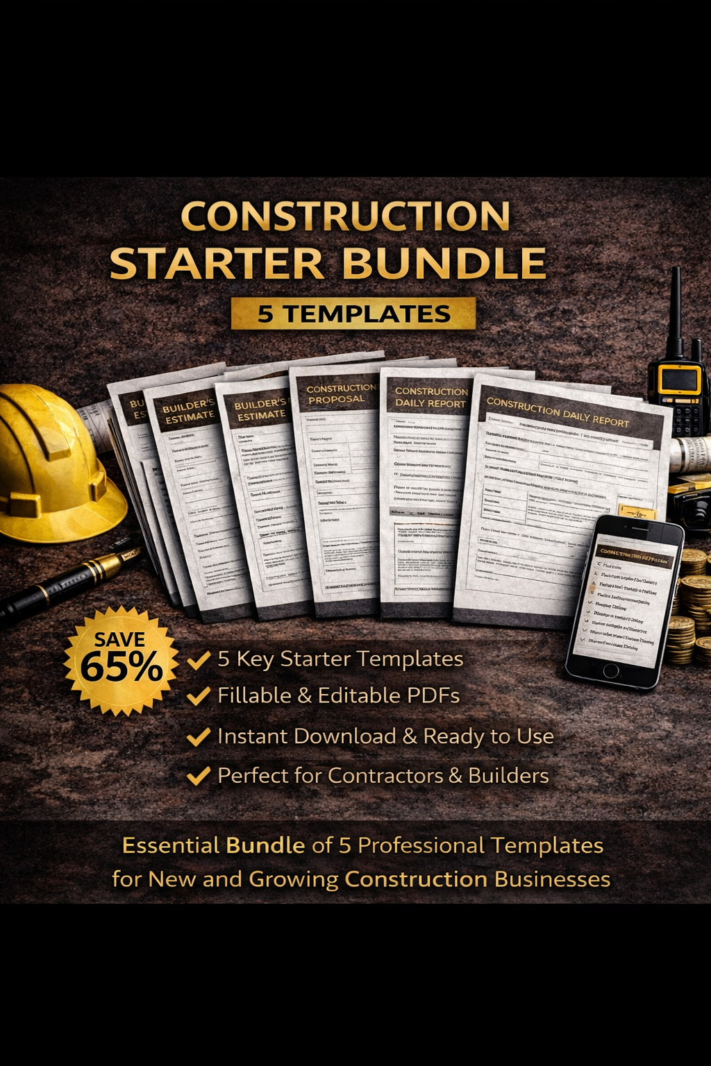 Construction Starter Bundle (5 Templates)