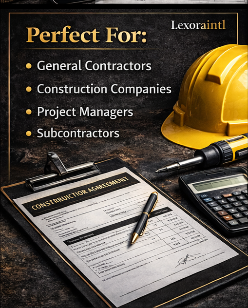 Construction Subcontractor Agreement – Fillable PDF