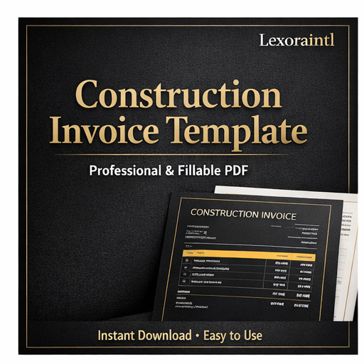 Construction Invoice Template