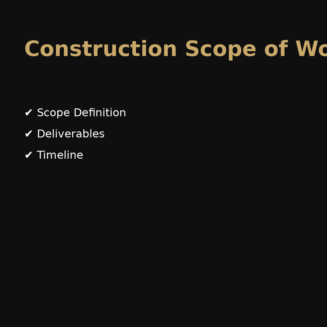 Construction Scope of Work Template