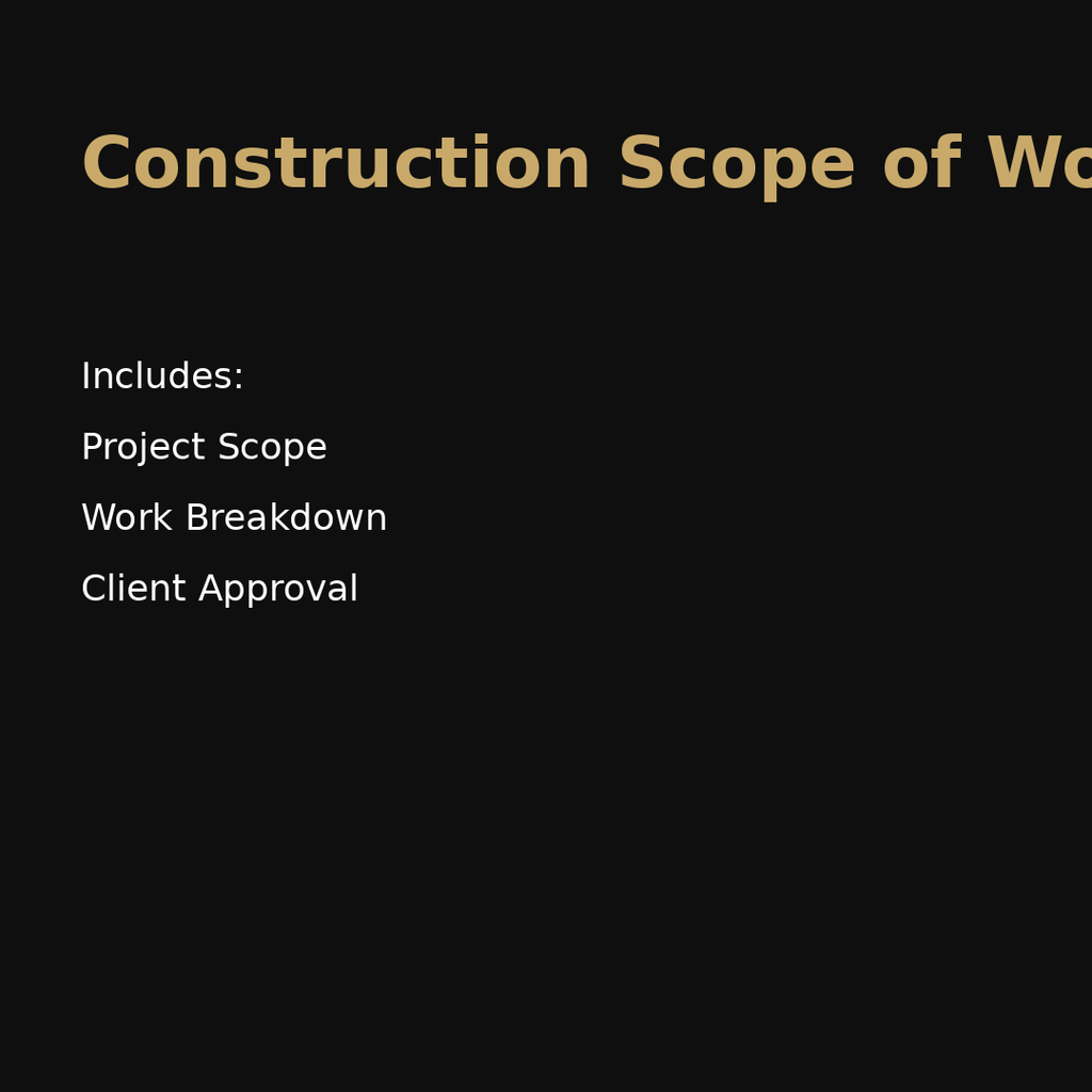Construction Scope of Work Template