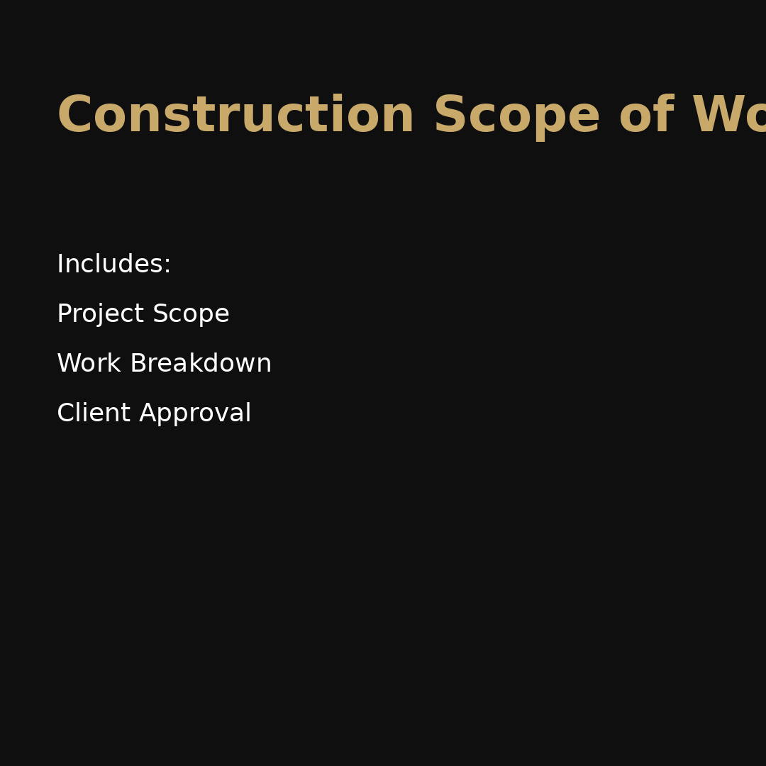 Construction Scope of Work Template