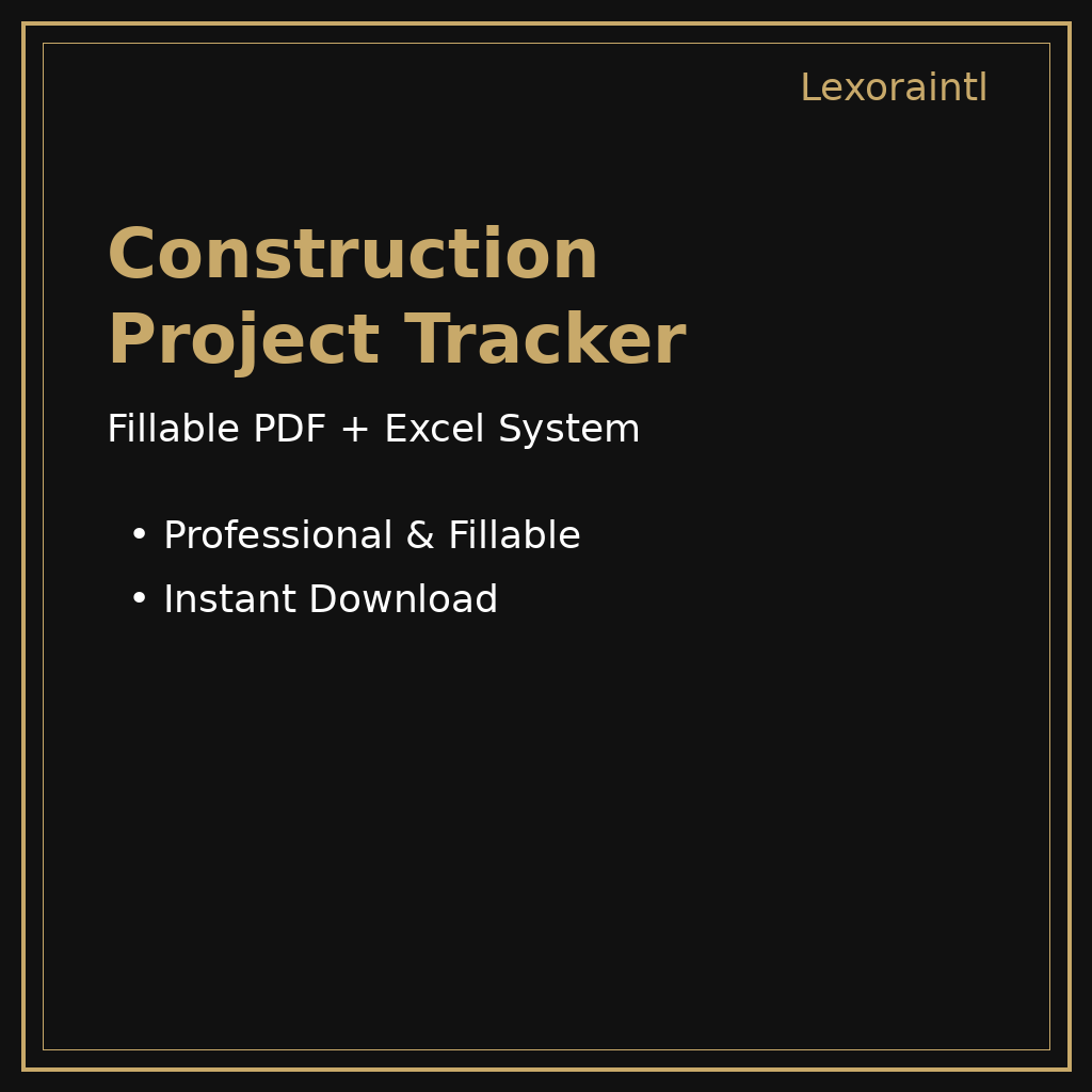 Construction Project Tracker